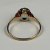 Ring, 18k guld med blå sten.