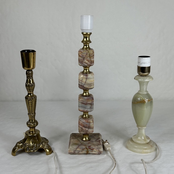 Bordslampa, 3st, 1900-tal.