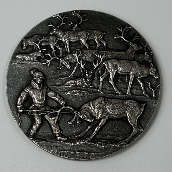 Medalj, samesilver 925/1000.