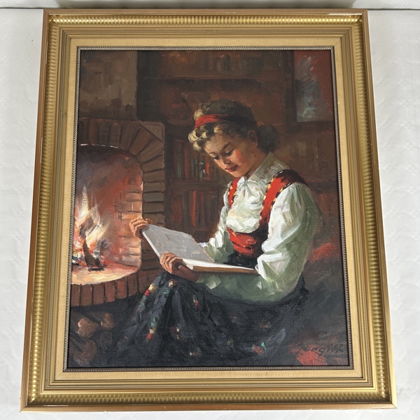 Oidentifierad konstnär. Olja på duk, 1900 tal.