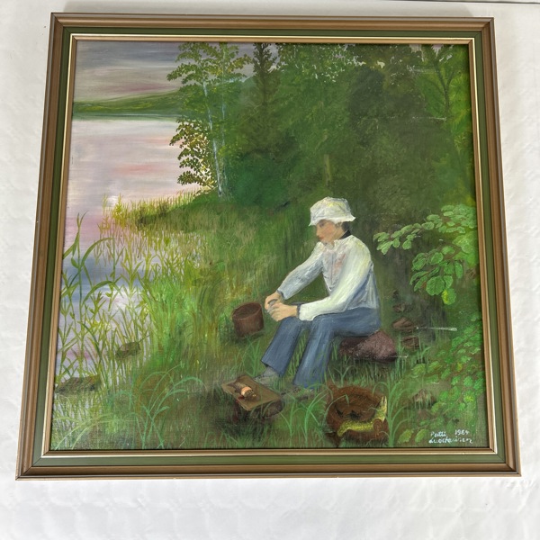 Pertti Loustarinen. Olja på duk, signerad och daterad.