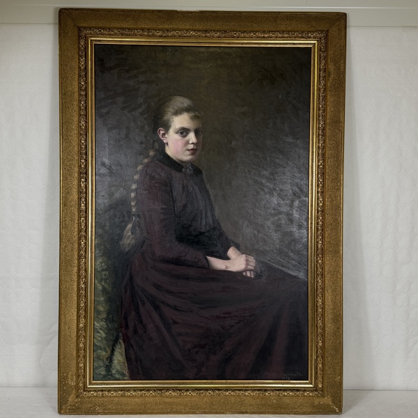 Sven Gustaf Lindstedt. Olja på duk, signerad och daterad.