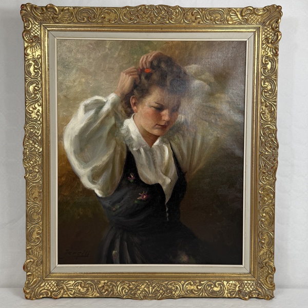 Toralf Jergill. Olja på duk, singerad.