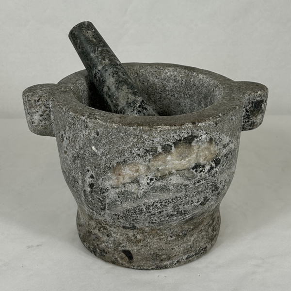 Stor mortel med stöt, marmor.