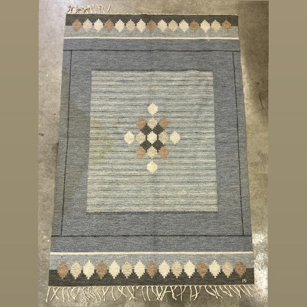 Ingegerd Silow. Matta, röllakan, signerad.