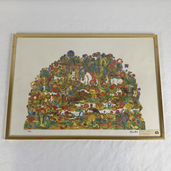 Diane Elson. Färglitografi, signerad och numrerad 155/390.