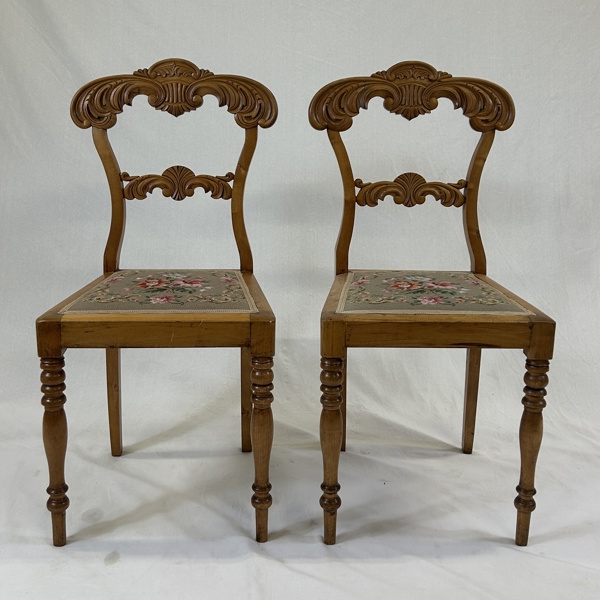 Stolar, ett par, senempire, 18/1900-tal.