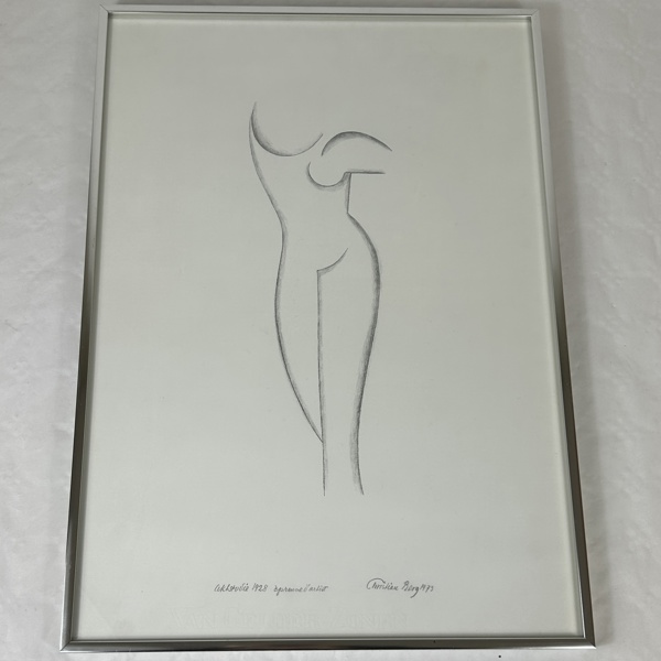 Christian Berg. Kvinnofigur, signerad, daterad 1973.