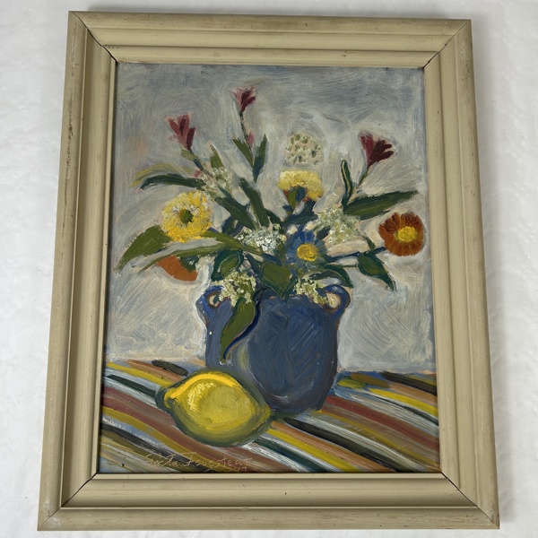 Gösta Fougstedt. Olja på pannå, signerad.