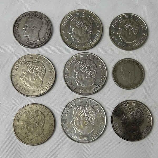 Silvermynt, Sverige.