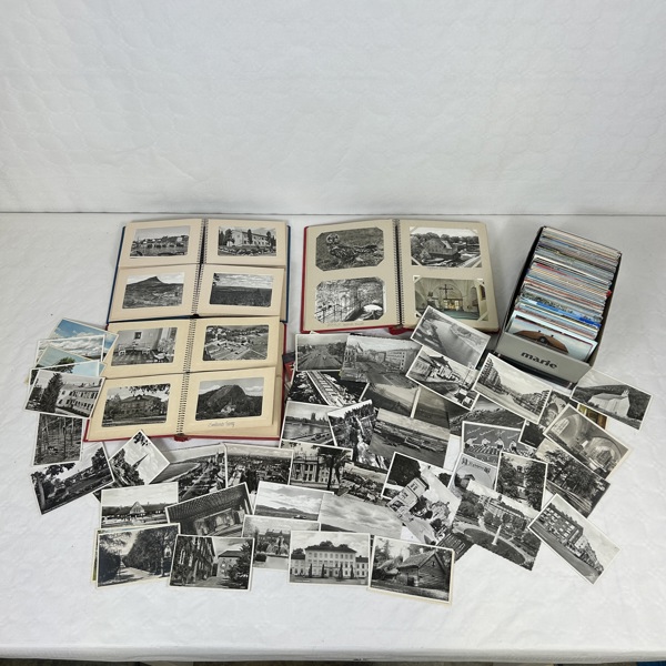 Album med vykort, 3st, m.m.