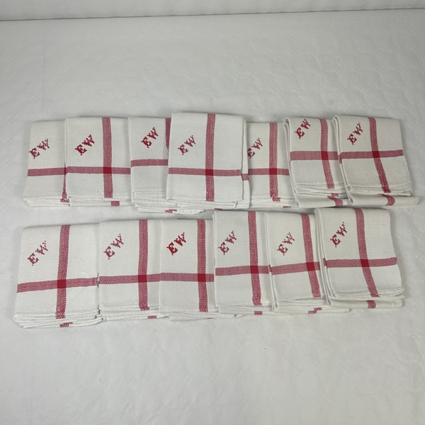Hemvävda handdukar, 13st.