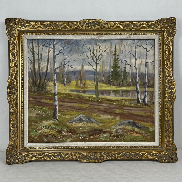 Gösta Bergman. Olja på duk, signerad.