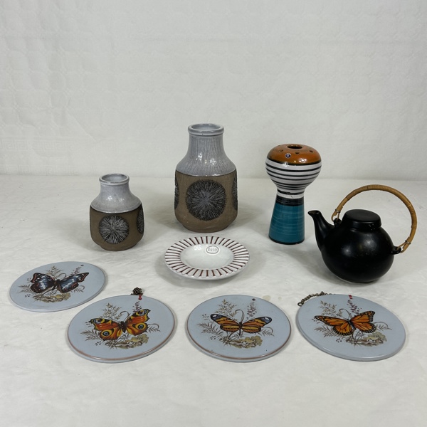 Parti keramik, 9 delar, Upsala Ekeby.