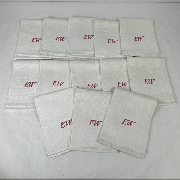 Hemvävda handdukar, 13st.