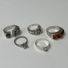 Ringar, silver, 5 st.