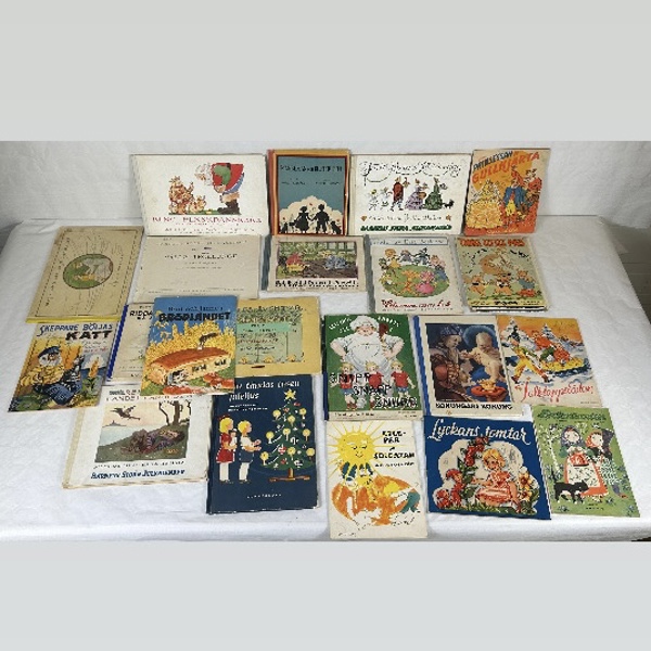 Barnböcker bl.a. Elsa Beskow.