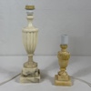 Bordslampor, 2st, alabaster, 1900-tal.
