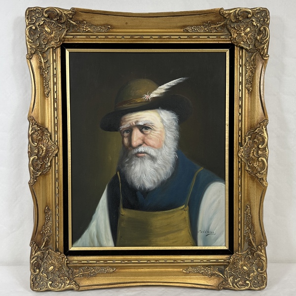 Oidentifierad konstnär. Olja på duk, signerad.