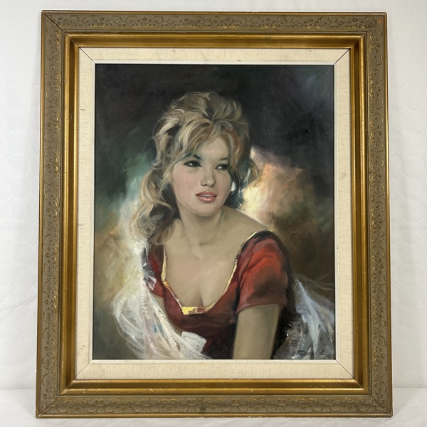 Oidentifierad konstnär. Olja på duk, signerad.