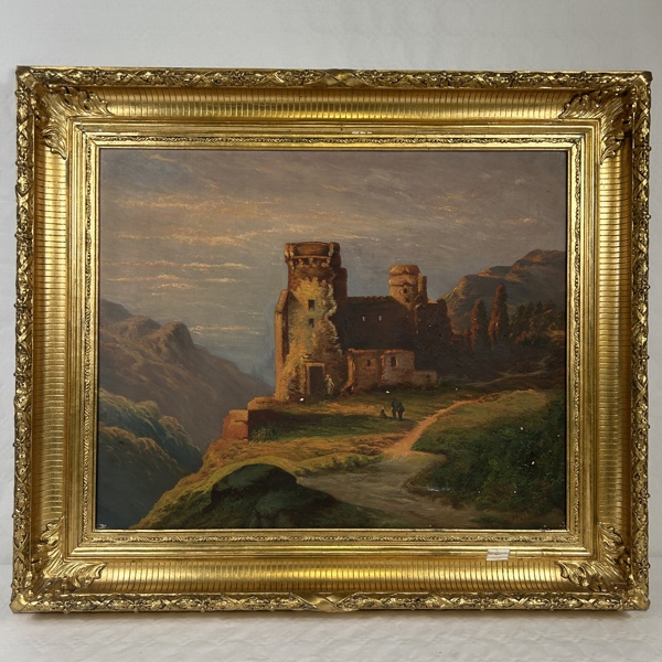 Oidentifierad konstnär. Olja på duk, signerad.