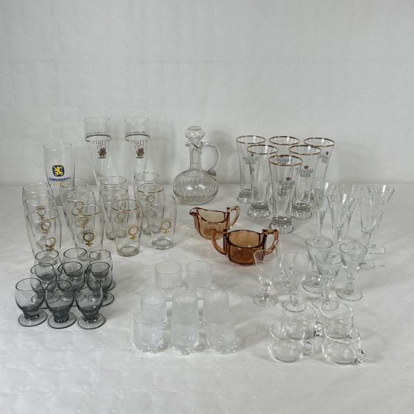 Diverse glas, bla Iittala.