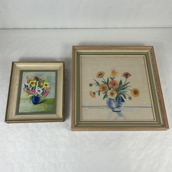 Tavlor, 2st, blomstilleben.