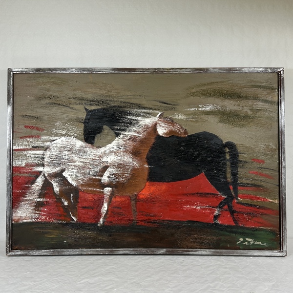 Okänd konstnär. Olja på duk, signerad.