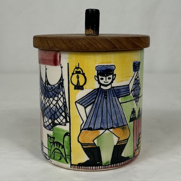 Anita Nylund. Burk, "Söta Susies Syltbod", ur serien "Vår Lilla Stad", JIE.