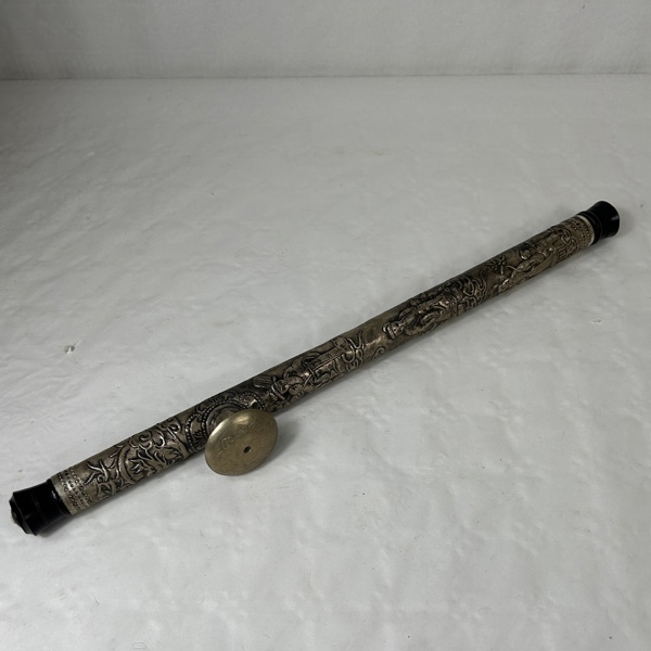 Opiumpipa, metall, Kina.