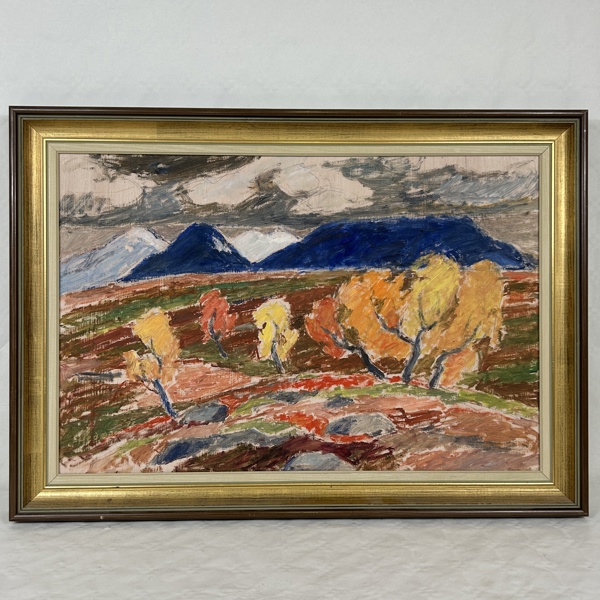 John Hedman. Olja på pannå, signerad.