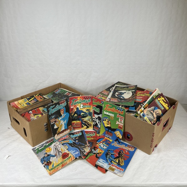 Stort parti serietidningar, "Fantomen", 1970/80-tal.