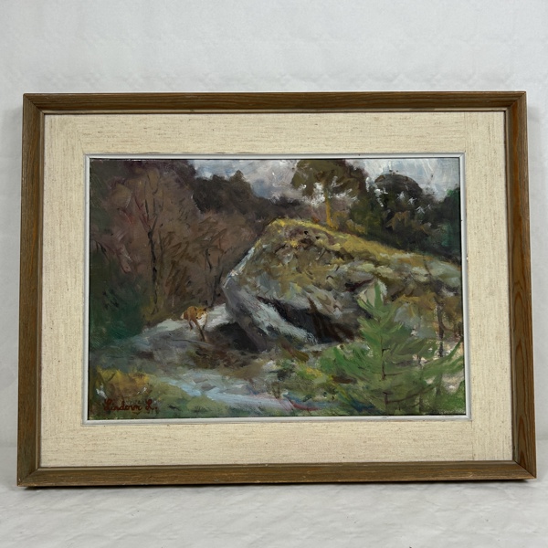 Lindorm Liljefors. Olja på pannå, signerad.