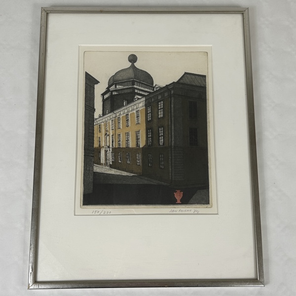 Jan Evemo. Färglitografi, signerad och numrerad.