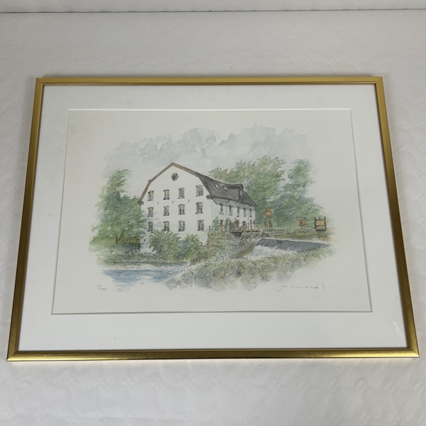 Jan Lundqvist. Färglitografi, signerad.