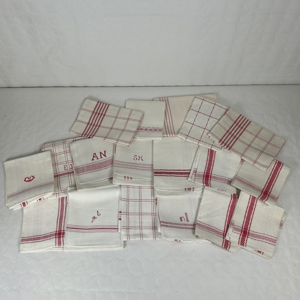 Hemvävda handdukar, 18st.
