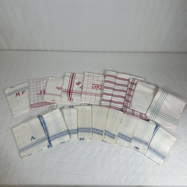 Hemvävda handdukar, 19st.