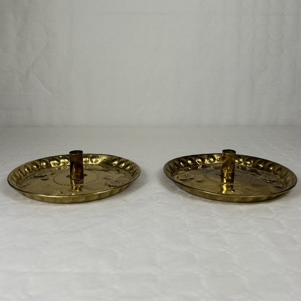 Ljusplåtar, ett par, mässing.