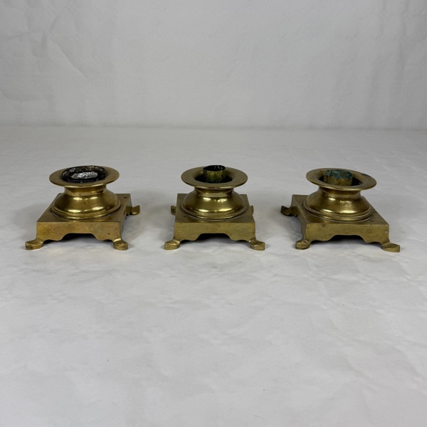 Ljusstakar, mässing, 1800 tal.