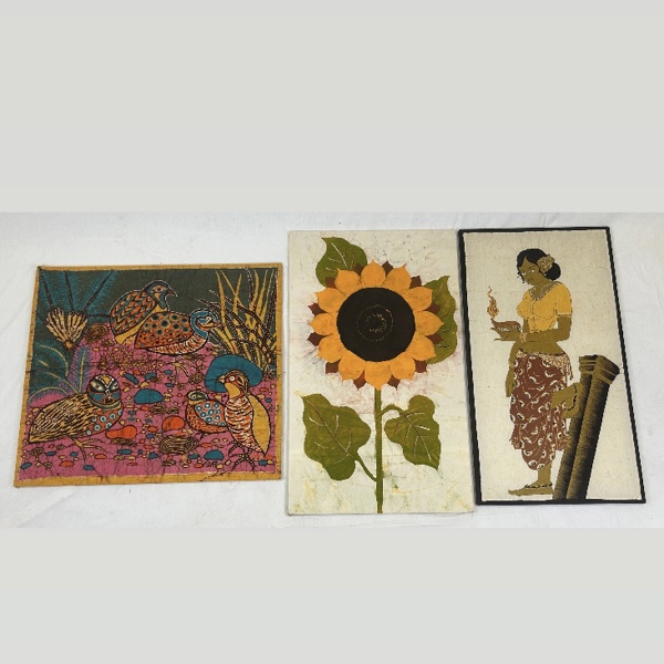 Tavlor, 3st, textil.