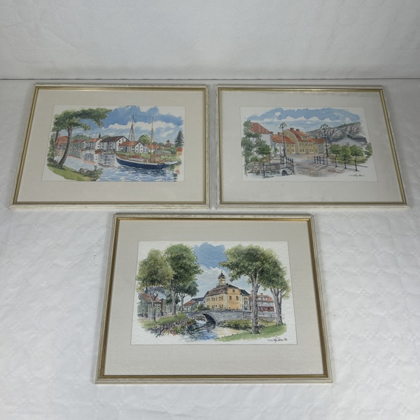 Tavlor, 3st, akvarell.