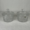 Skålar med lock, ett par, Kristall, Zawiercie, Polen.