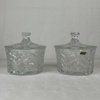 Skålar med lock, ett par, Kristall, Zawiercie, Polen.
