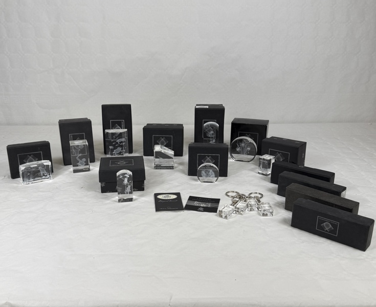 Skulpturer, 12 st, kristall.