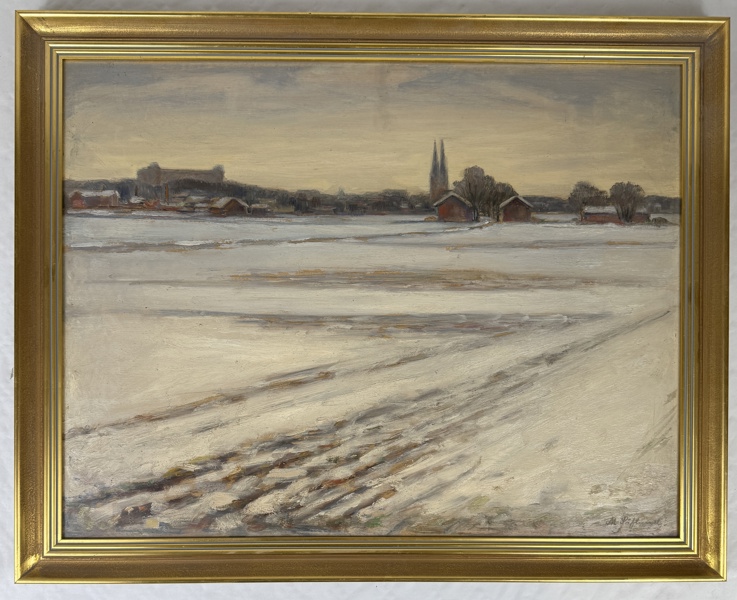 Martin Säflund. Olja på pannå, signerad.