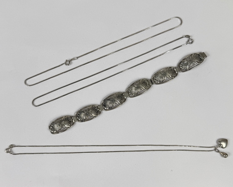Silversmycken, 4 st.