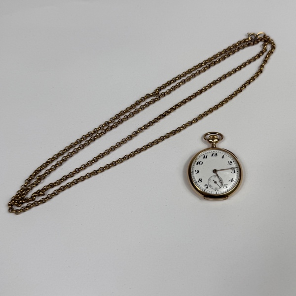 Damfickur, 14k guld, med kedja.