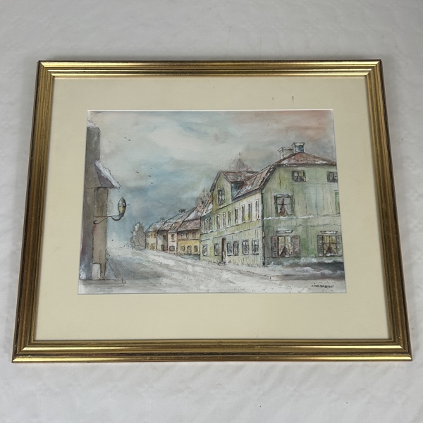 Einar Möckelfeldt. Akvarell, signerad.