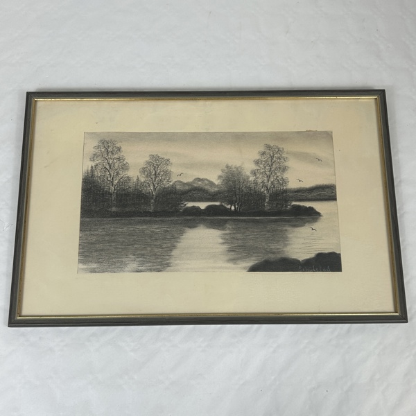 Oidentifierad konstnär. Kolteckning. 