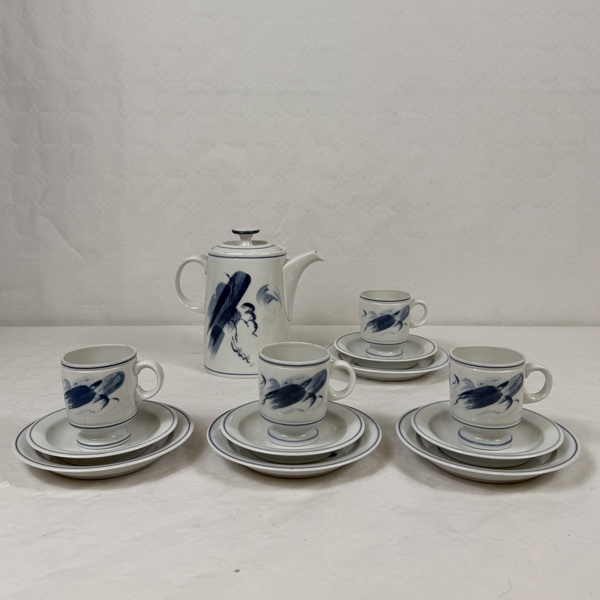 Kaffeservis, 13 delar, "Cumulus", Bing & Gröndahl, Danmark.